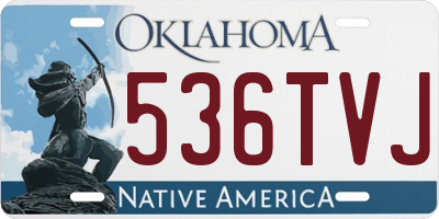 OK license plate 536TVJ