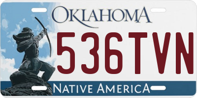 OK license plate 536TVN