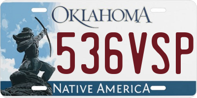 OK license plate 536VSP