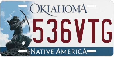 OK license plate 536VTG