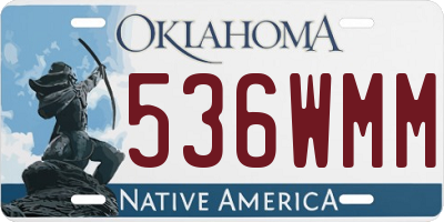 OK license plate 536WMM