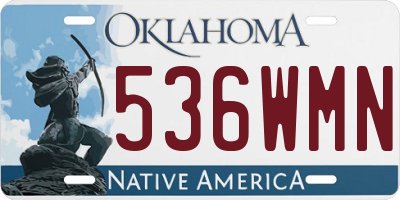 OK license plate 536WMN