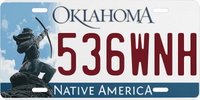 OK license plate 536WNH
