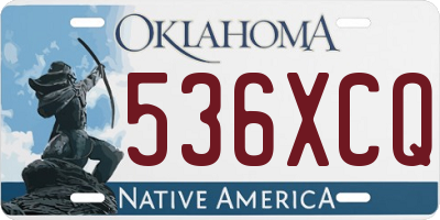 OK license plate 536XCQ