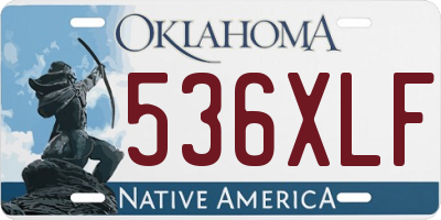 OK license plate 536XLF