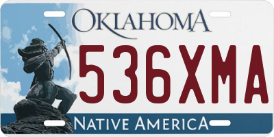 OK license plate 536XMA