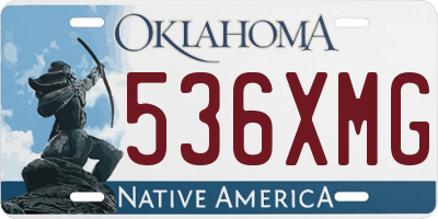 OK license plate 536XMG