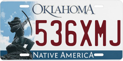 OK license plate 536XMJ