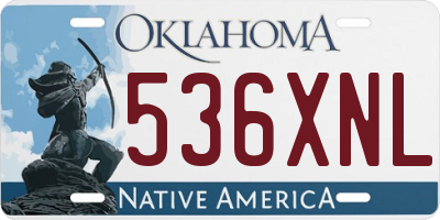 OK license plate 536XNL