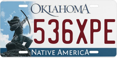 OK license plate 536XPE