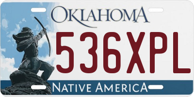 OK license plate 536XPL
