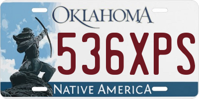 OK license plate 536XPS