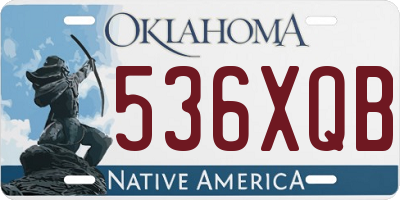 OK license plate 536XQB