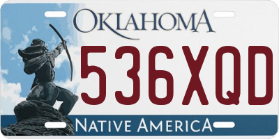 OK license plate 536XQD