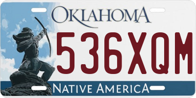 OK license plate 536XQM