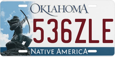 OK license plate 536ZLE