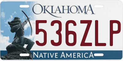 OK license plate 536ZLP
