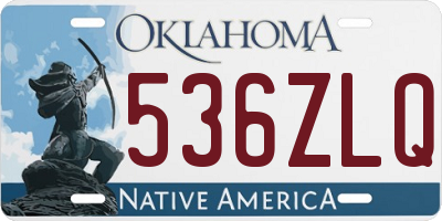 OK license plate 536ZLQ