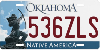 OK license plate 536ZLS