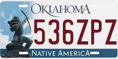OK license plate 536ZPZ