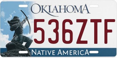 OK license plate 536ZTF