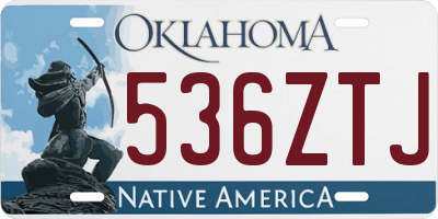 OK license plate 536ZTJ