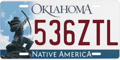 OK license plate 536ZTL