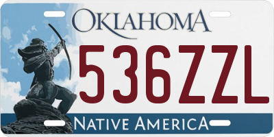 OK license plate 536ZZL