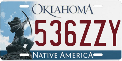 OK license plate 536ZZY