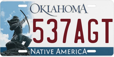OK license plate 537AGT