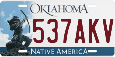 OK license plate 537AKV