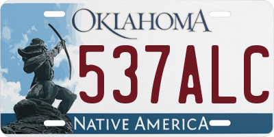 OK license plate 537ALC