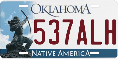 OK license plate 537ALH