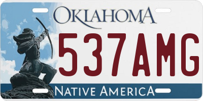 OK license plate 537AMG