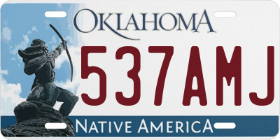 OK license plate 537AMJ