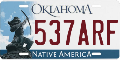 OK license plate 537ARF