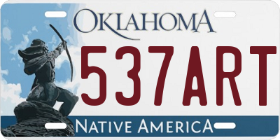 OK license plate 537ART