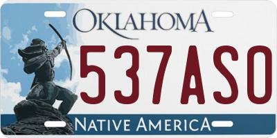 OK license plate 537ASO