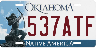 OK license plate 537ATF