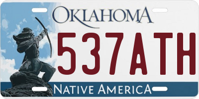 OK license plate 537ATH