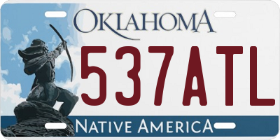 OK license plate 537ATL