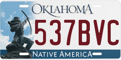 OK license plate 537BVC