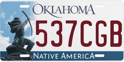 OK license plate 537CGB