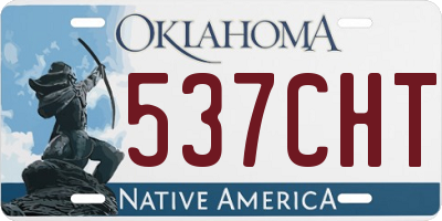 OK license plate 537CHT