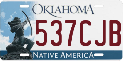 OK license plate 537CJB