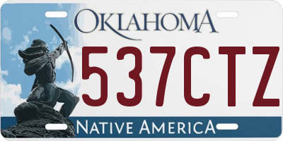 OK license plate 537CTZ