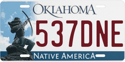 OK license plate 537DNE