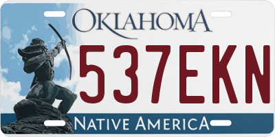 OK license plate 537EKN