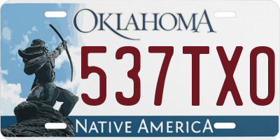 OK license plate 537TXO