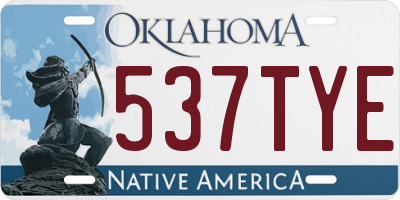OK license plate 537TYE